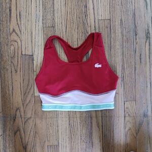 Lacoste Women's Red and Pink Sportsbra